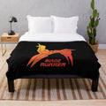 Sci-Fi Inspired Unicorn Plush Blanket with Blade Runner Motif