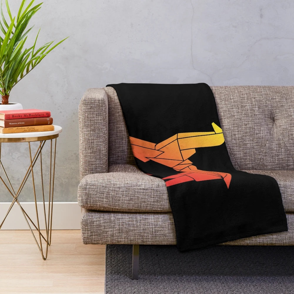 Sci-Fi Inspired Unicorn Plush Blanket with Blade Runner Motif