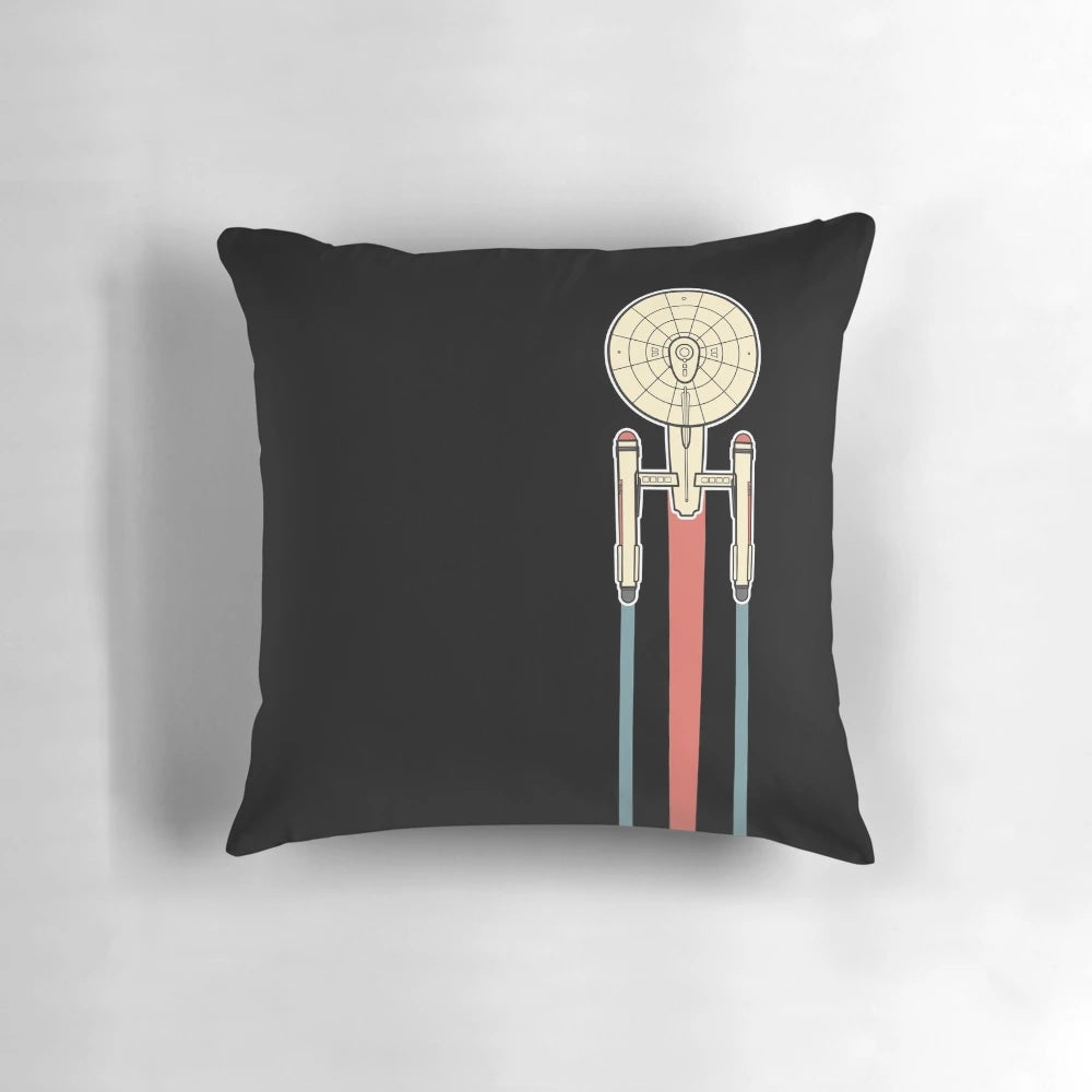 Soft, high-quality pillow featuring the iconic USS Enterprise from the Star Trek series.