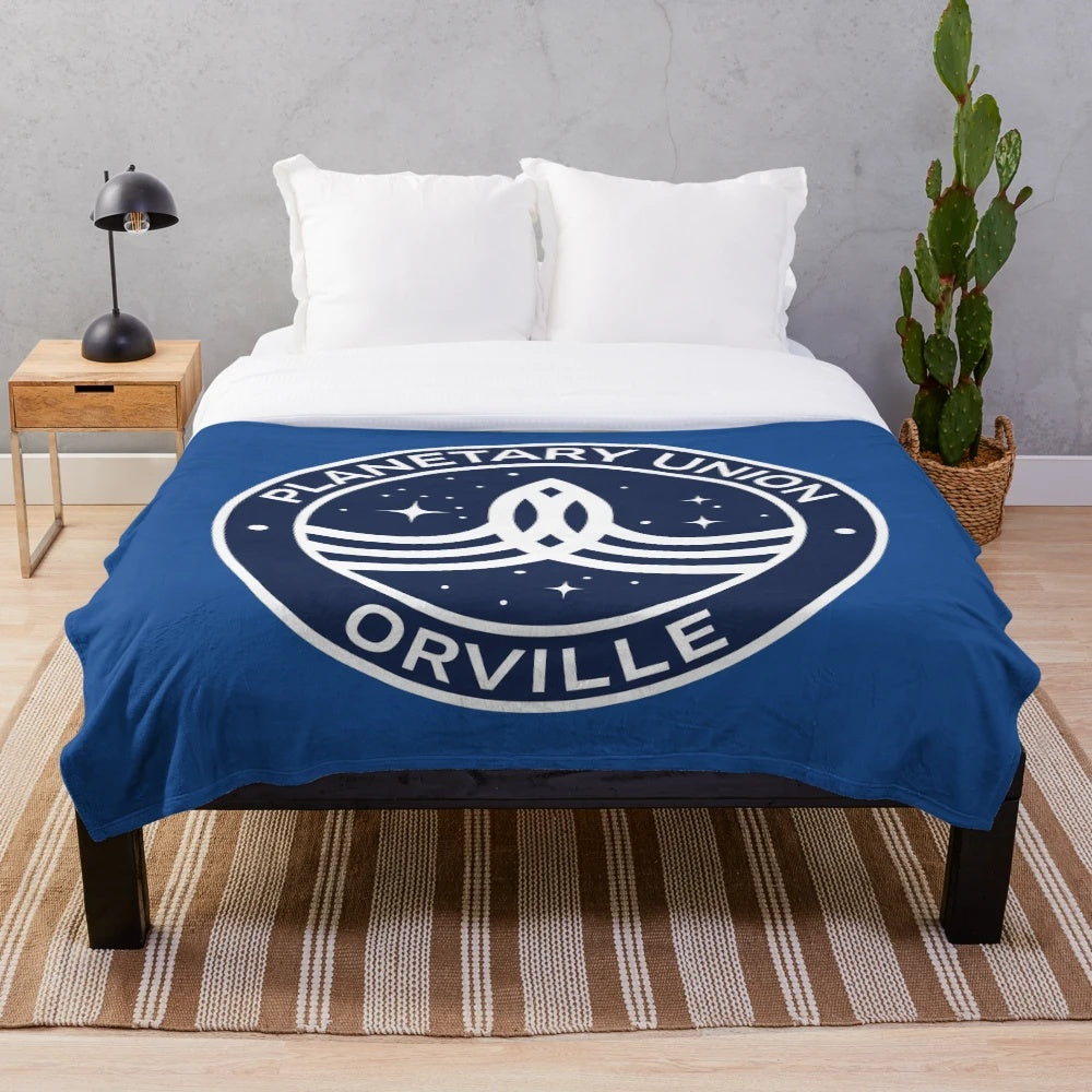 Sci-Fi Planetary Union Inspired Plush Blanket