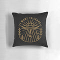 Sci-Fi Themed 'I Want to Leave' Decorative Pillow
