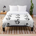 Scissorhands themed plush blanket with gothic design