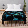 Scorpion-themed plush blanket with abstract nature design