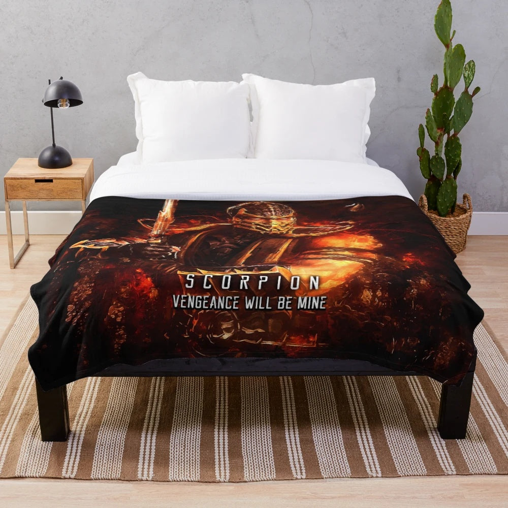 Mortal Kombat Scorpion Plush Blanket