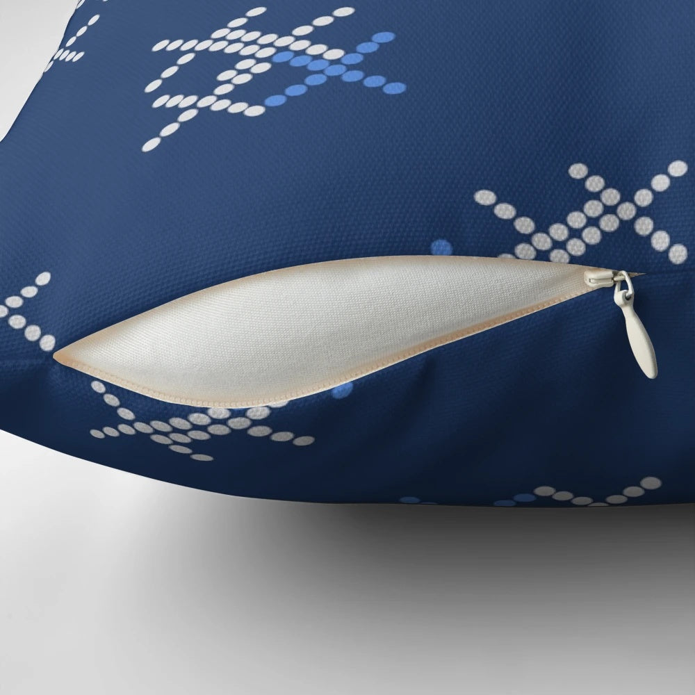Scotrail-inspired moquette pattern printed on a high-quality pillow