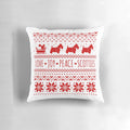Scottish Terrier Silhouettes in a Christmas Pattern on a Pillow