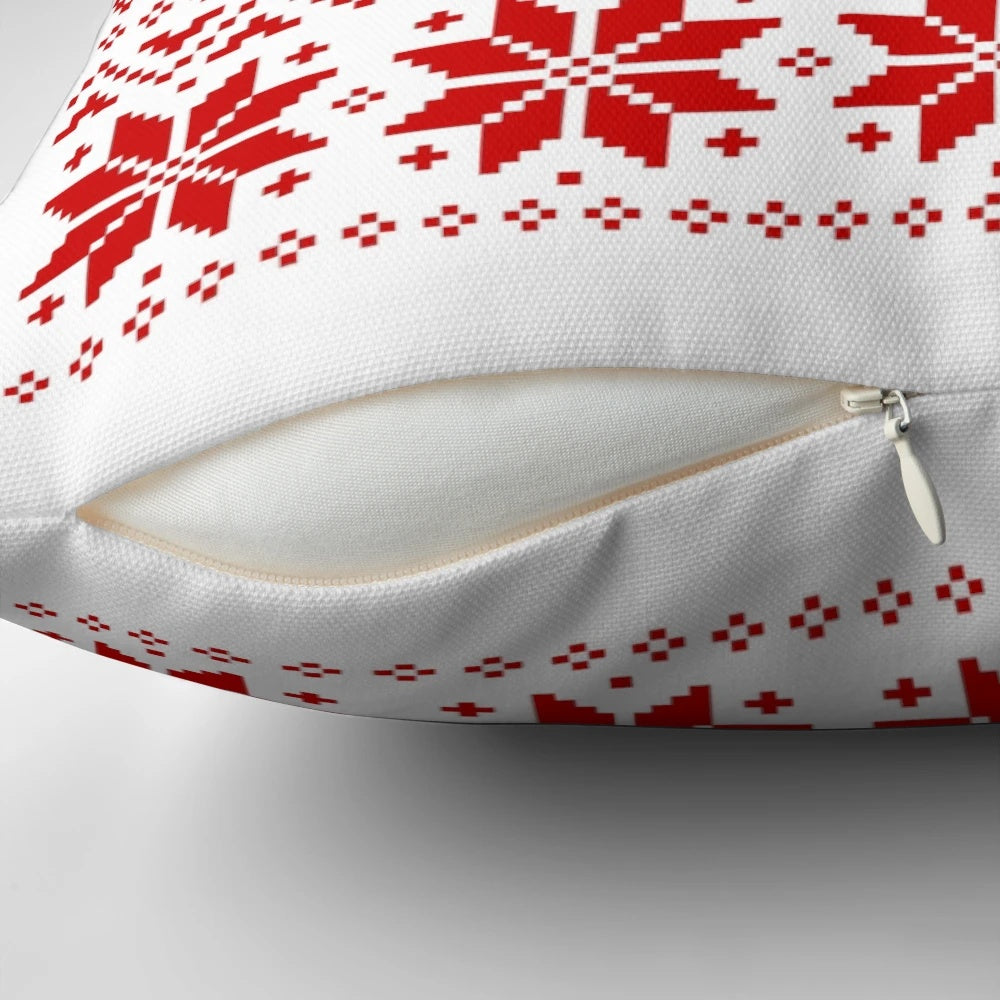 Scottish Terrier Silhouettes in a Christmas Pattern on a Pillow
