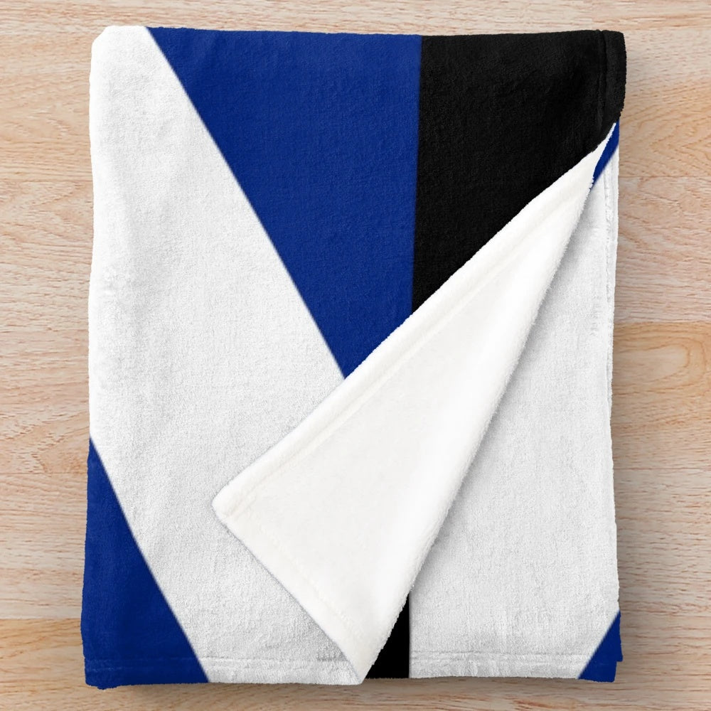 Scottish flag plush blanket with Celtic design