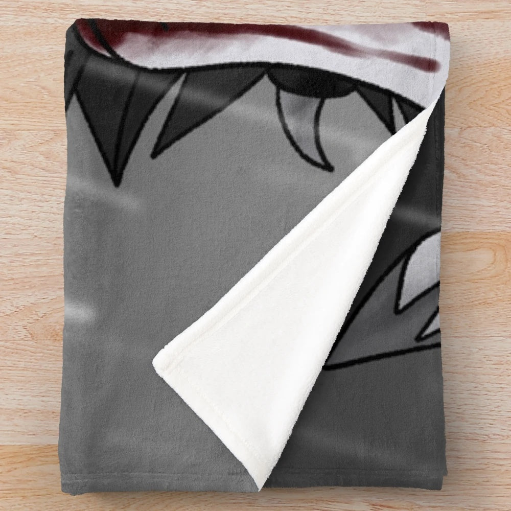 Scourge plush blanket featuring a warrior cat design