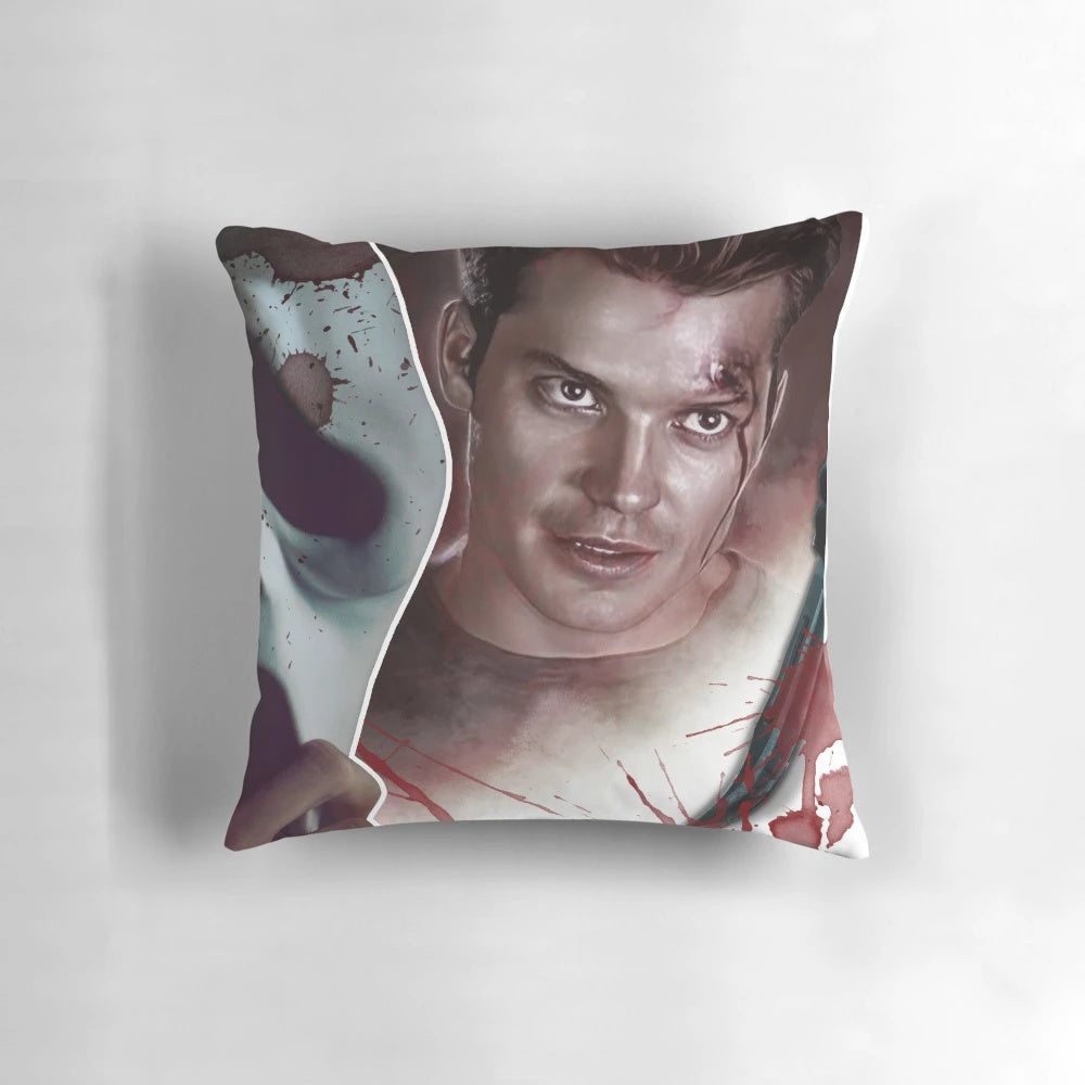 Scream 2 Mickey Altieri Pillow featuring the 90s horror movie villain Ghostface