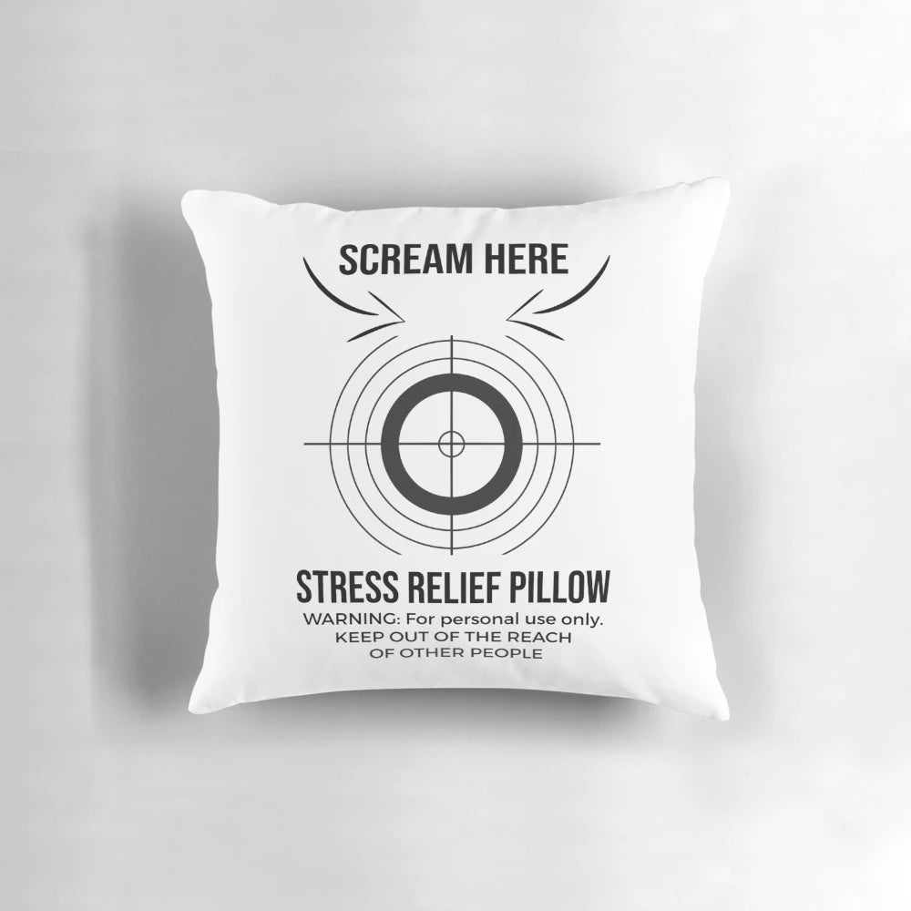 Scream into a Plush, Therapeutic Stress Relief Pillow
