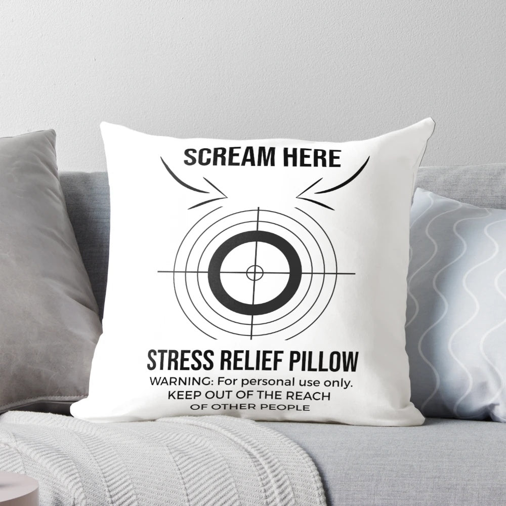 Scream into a Plush, Therapeutic Stress Relief Pillow