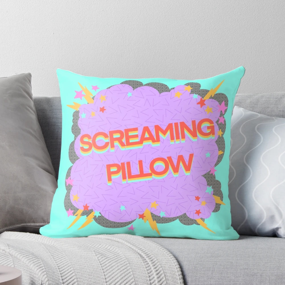 Screaming Pillow - Unique Home Decor Pillow for Millennials