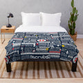 Scrubs TV show inspired plush blanket with characters and quotes