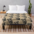 Scruffy beddy whippet lurcher dog plush blanket