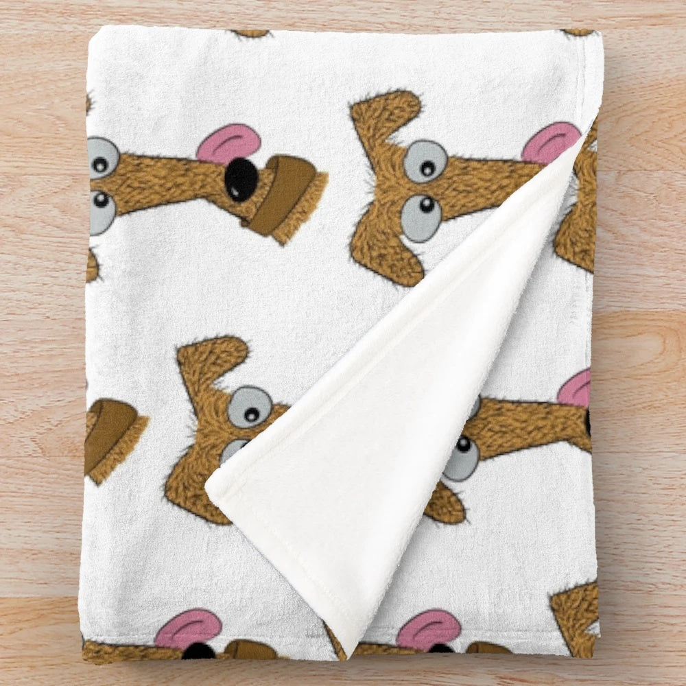 Scruffy Rough Coated Lurcher Plush Blanket