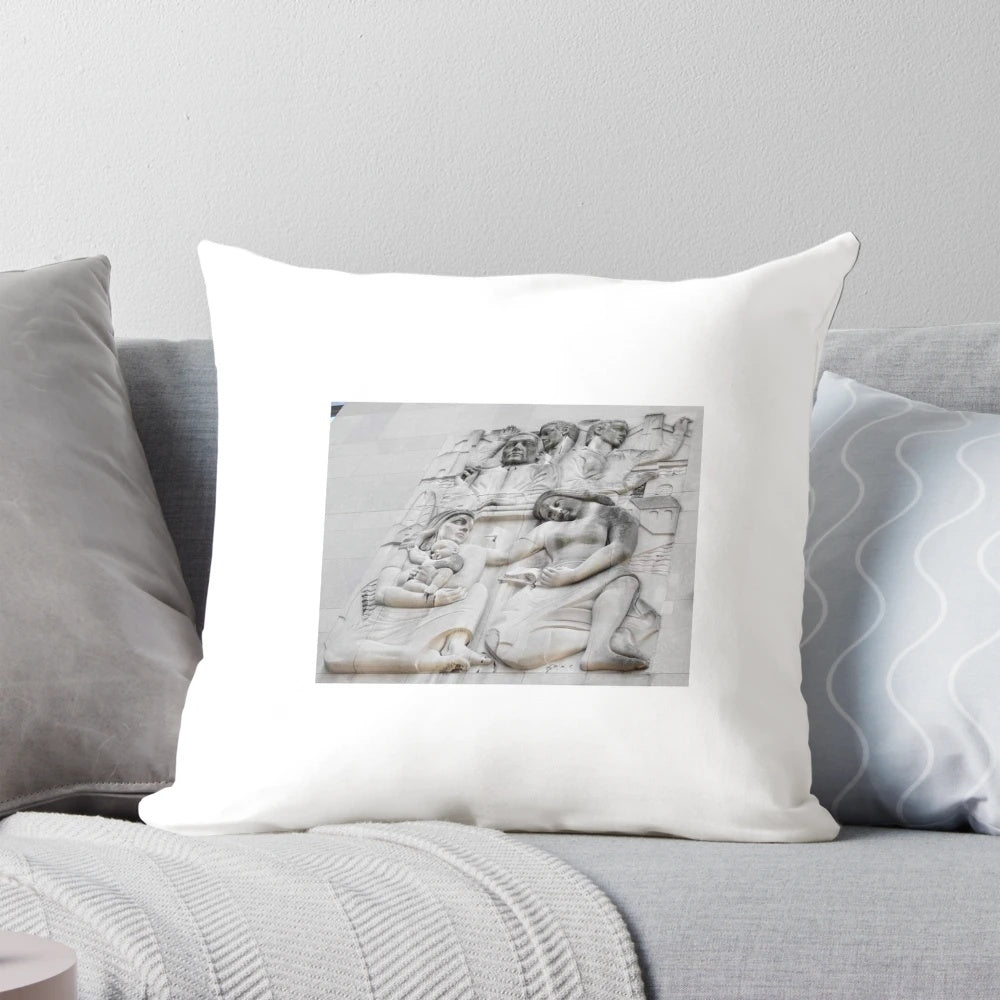 Unique sculpture-inspired pillow with abstract design for modern home décor