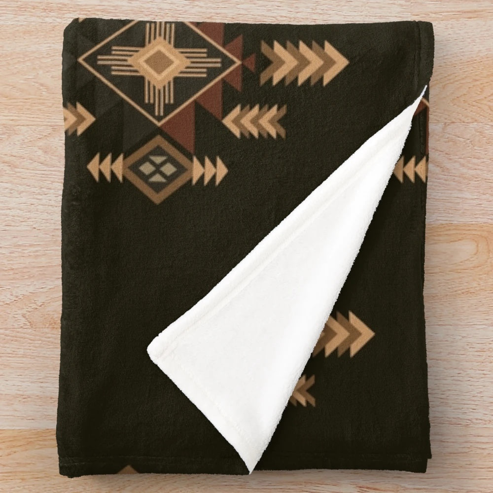 Seamless navajo-inspired plush blanket
