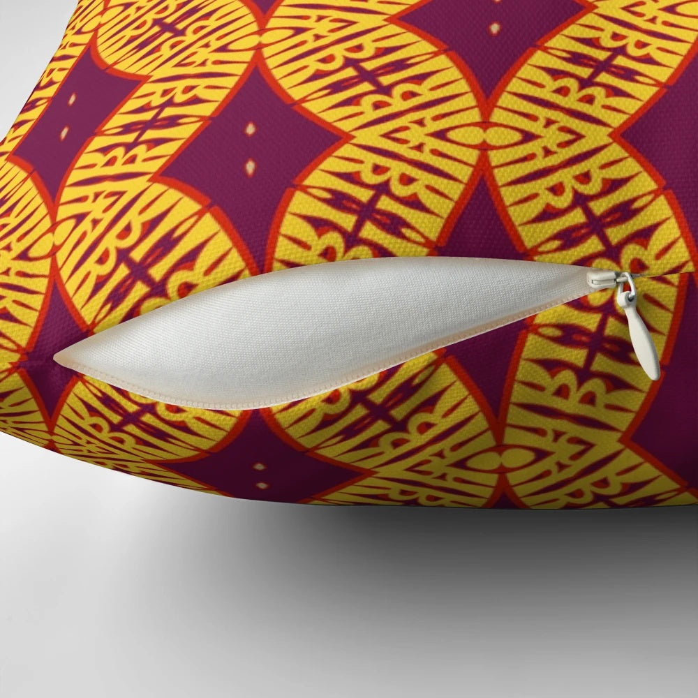 Seamless vintage ornament pattern on a pillow