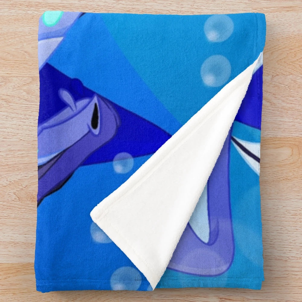 Plush blanket featuring Tsunami and Riptide from the Wings of Fire book series