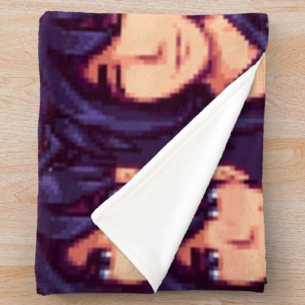Sebastian Plush Blanket - Soft and Cozy Gaming Throw Pillow Inspired by Stardew Valley Video Game