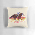 Decorative pillow featuring Secretariat, the legendary 1973 Triple Crown winning racehorse
