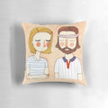 Secretly In Love Pillow featuring characters from The Royal Tenenbaums by Wes Anderson