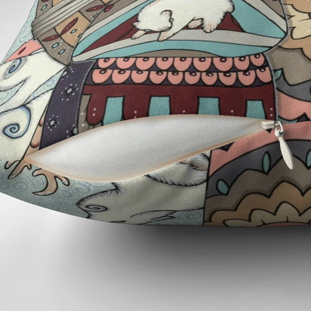 Sedna Goddess Pillow - Mythical Arctic Inspired Decorative Cushion