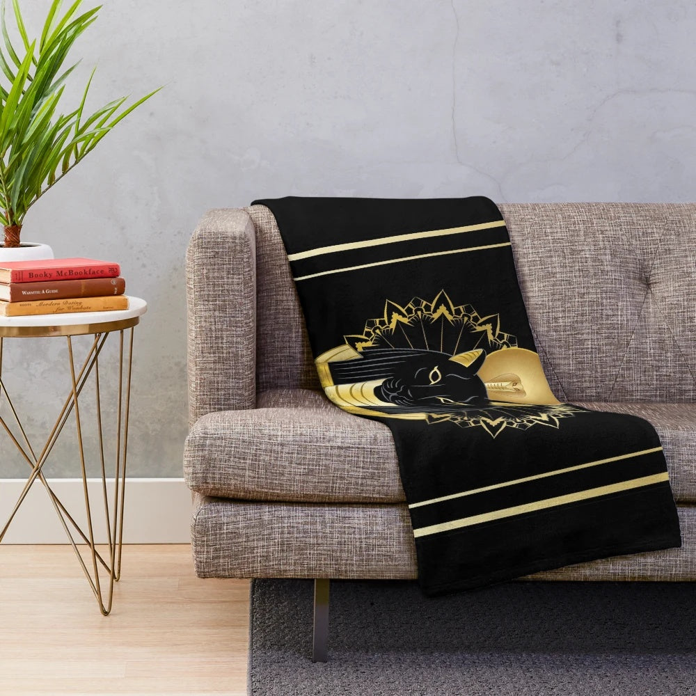 Sekhmet Egyptian Lioness Goddess Inspired Plush Blanket