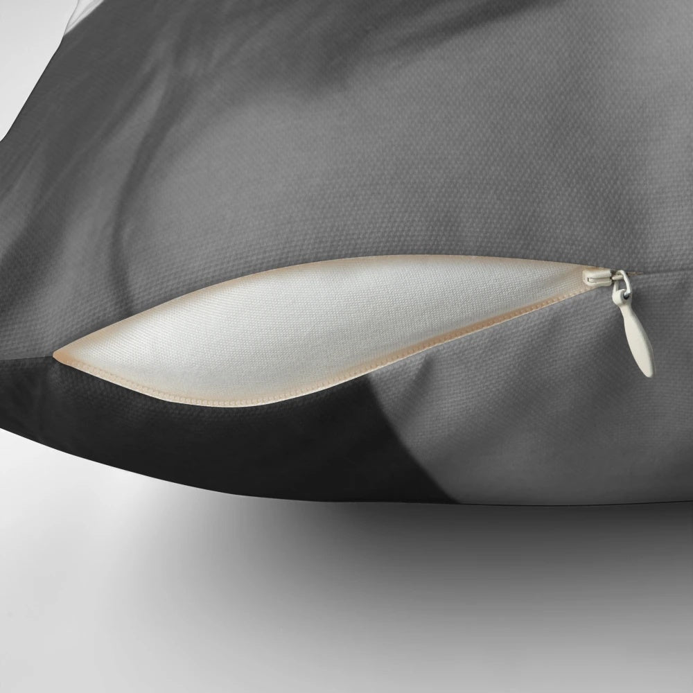 Soft, cozy pillow featuring Selena Gomez's likeness and Rare Beauty branding