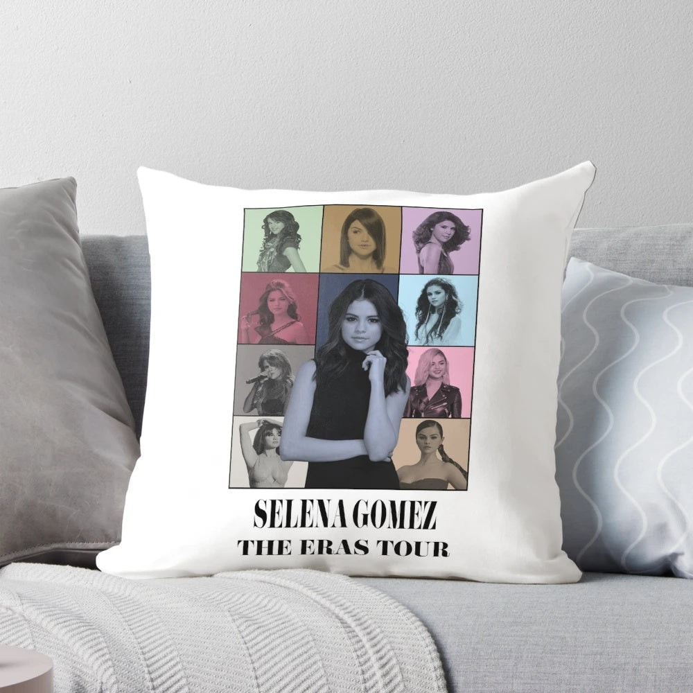 Soft, comfortable pillow featuring artwork from Selena Gomez's 'The Eras Tour