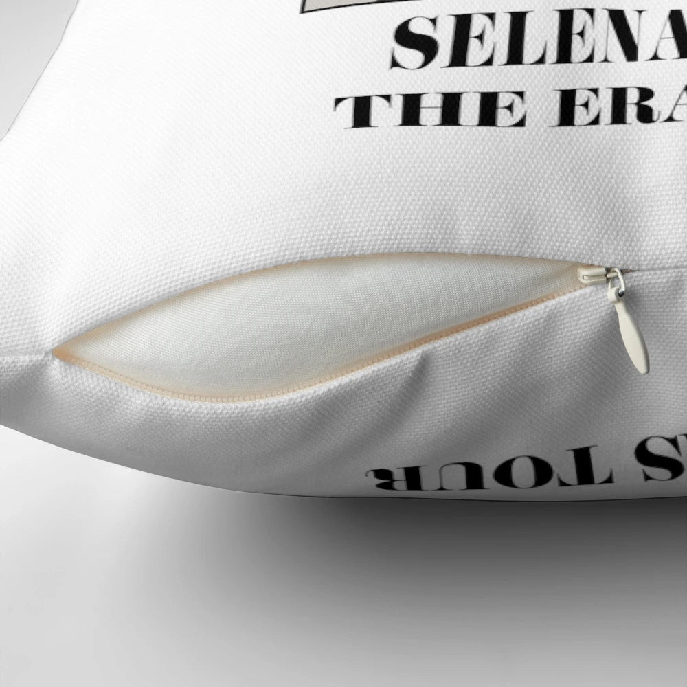 Soft, comfortable pillow featuring artwork from Selena Gomez's 'The Eras Tour