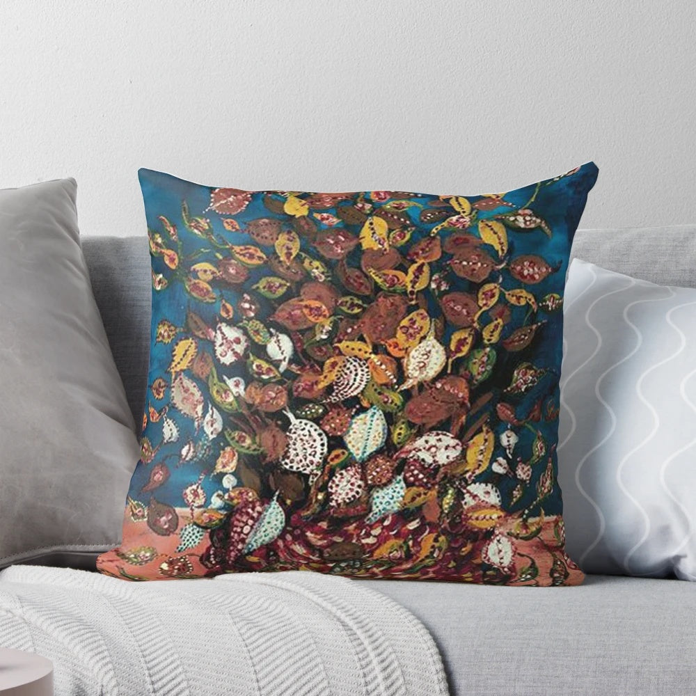Vibrant floral bouquet pillow design by French artist Seraphine Louis