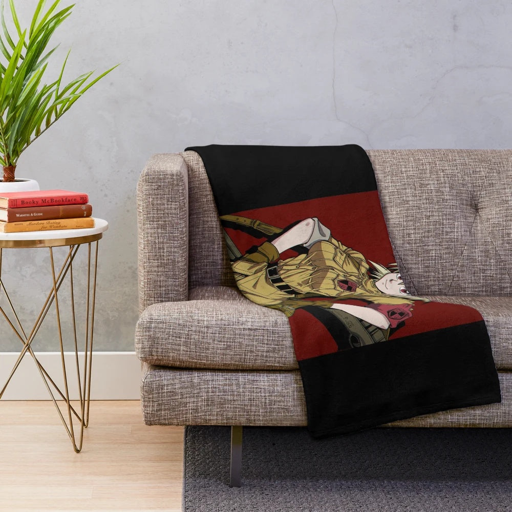 Seras Victoria inspired plush blanket from the Hellsing anime series
