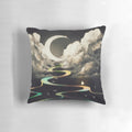 Soft, plush pillow featuring a stunning landscape with clouds and an aurora borealis design.