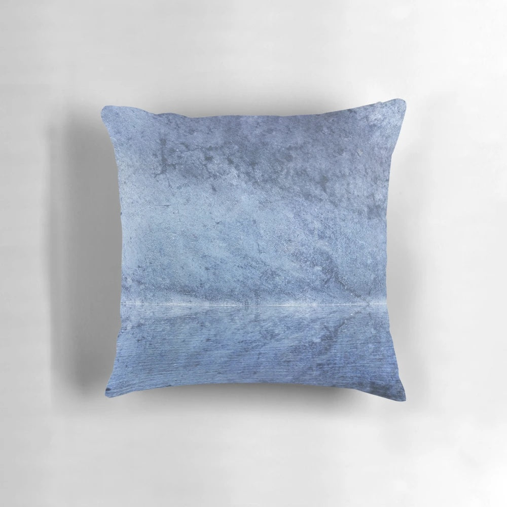 Glacier Reflection Pillow showcasing a serene, calm landscape with still water, ice, and snow