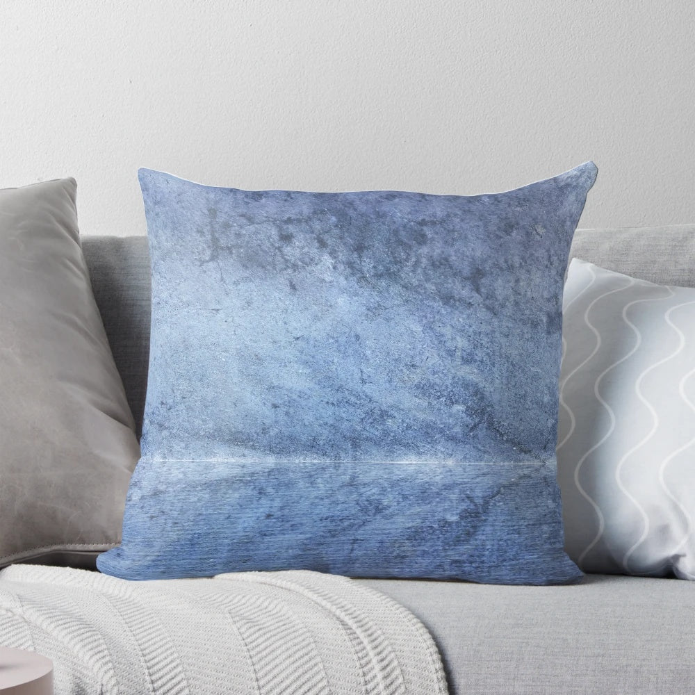 Glacier Reflection Pillow showcasing a serene, calm landscape with still water, ice, and snow