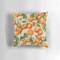 Vibrant orange fruits and delicate floral branches adorn this soothing botanical pillow, creating a calming oasis in your space.