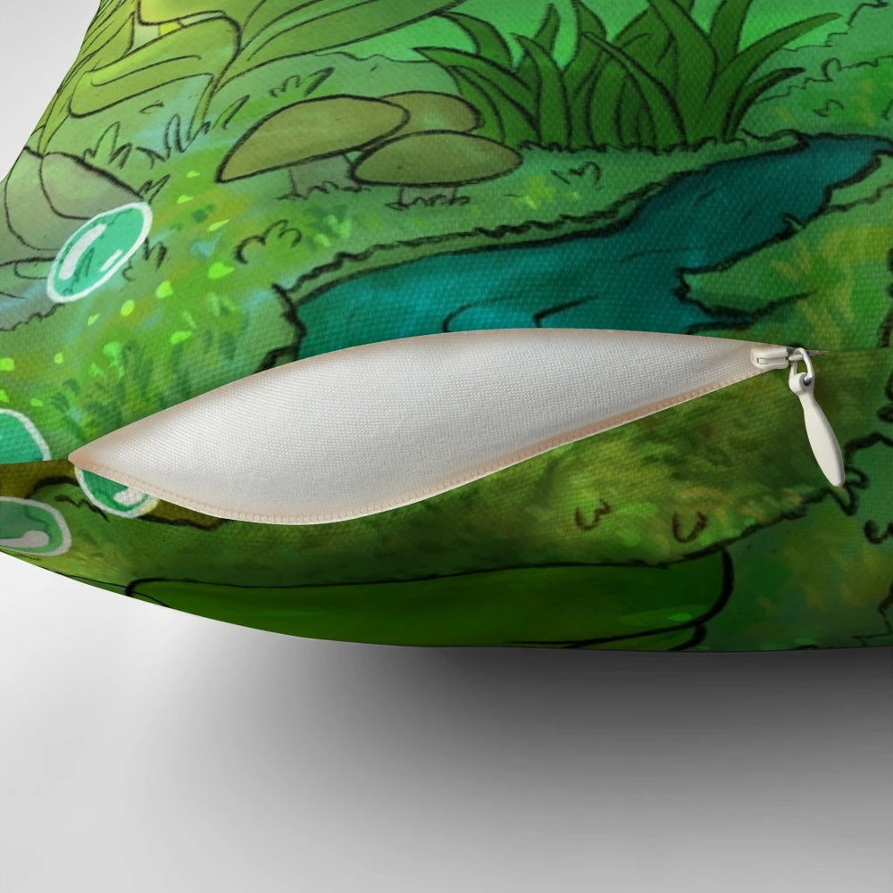Peaceful and tranquil underwater scene with lilypads, a cute frog, and harmonious koi fish