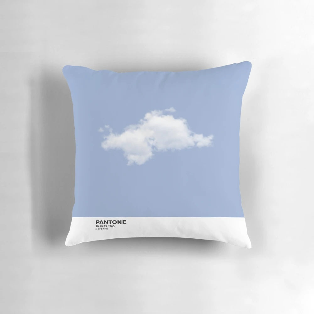 Serenity Blue Pantone Cloud Decorative Pillow
