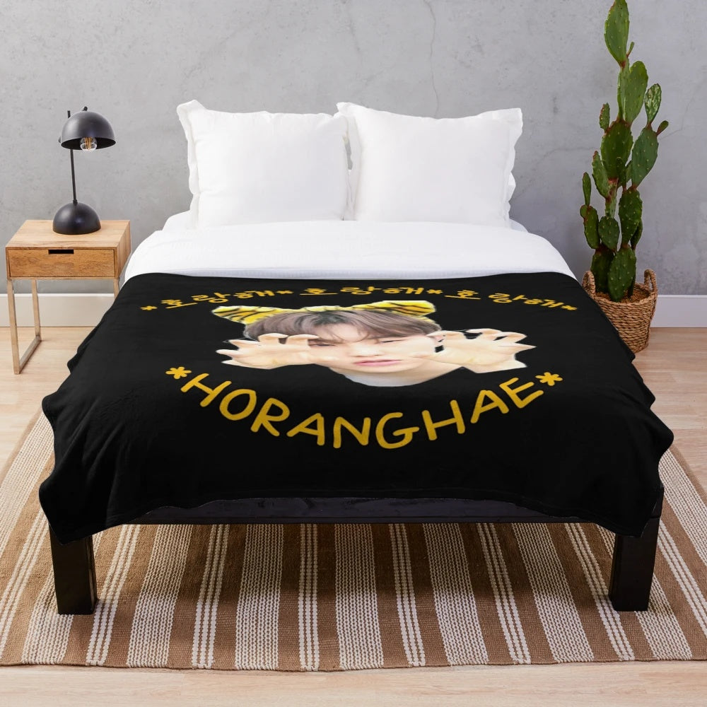 Seventeen Hoshi Horanghae Plush Blanket with Tiger Design