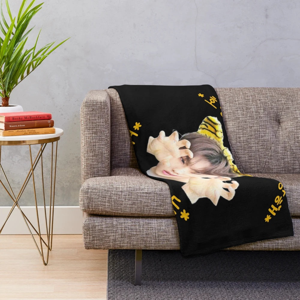 Seventeen Hoshi Horanghae Plush Blanket with Tiger Design