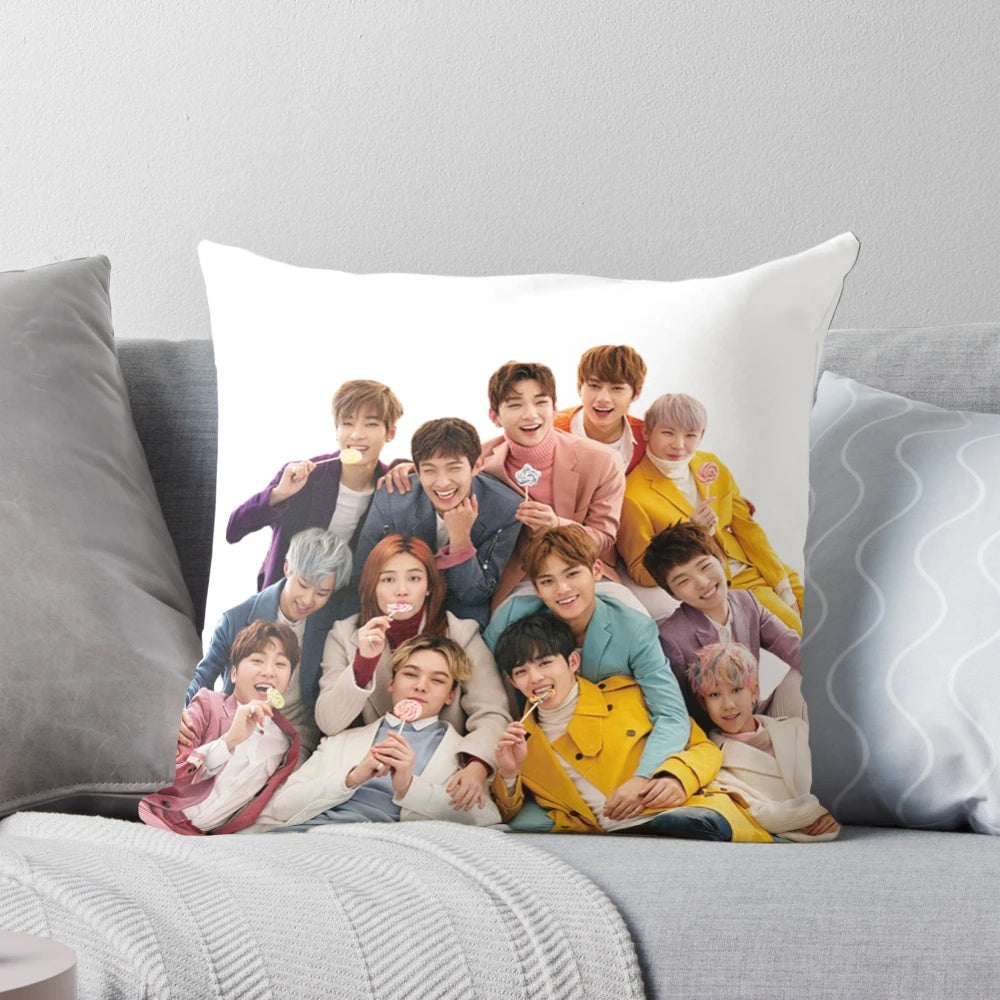 Seventeen-inspired kpop pillow with popular member names