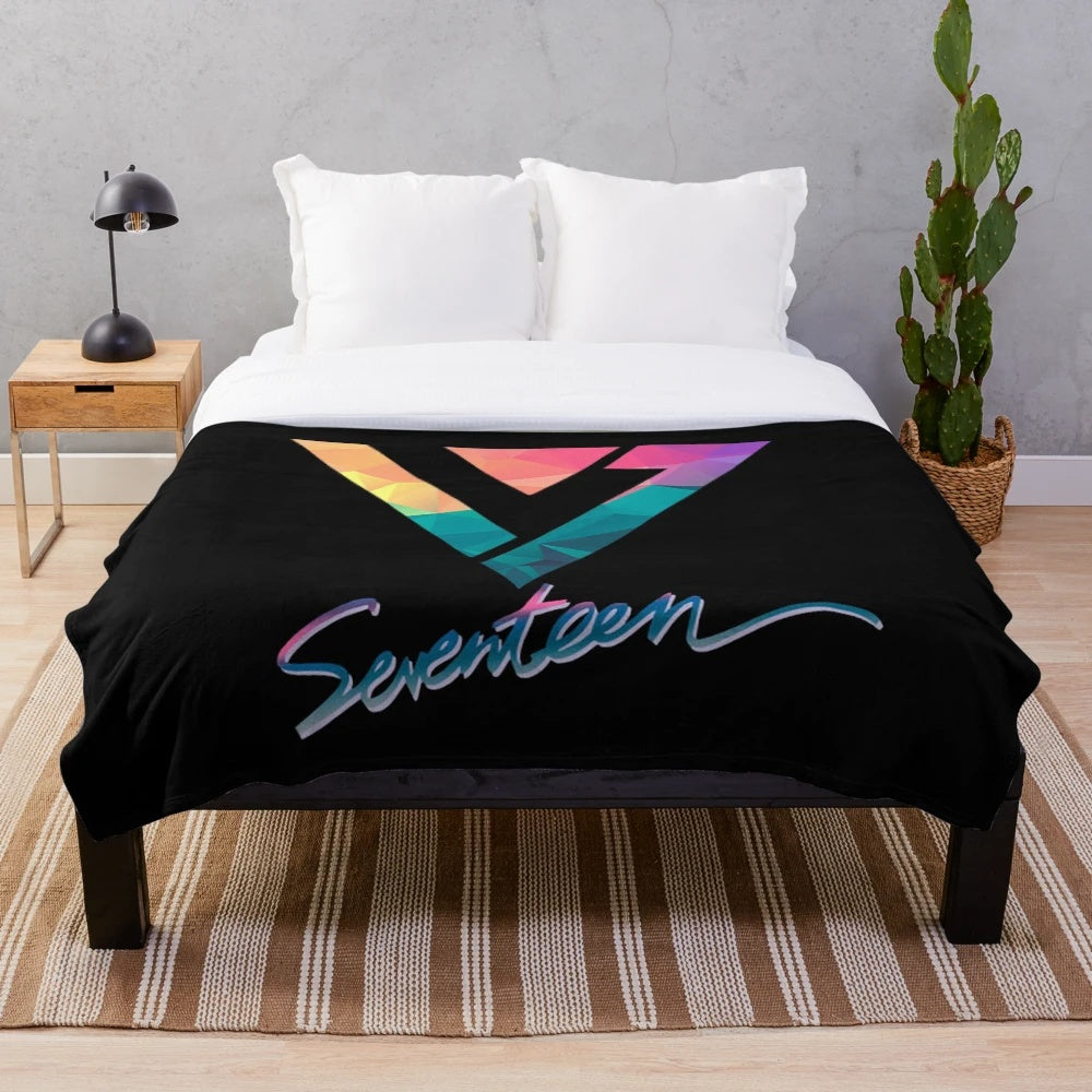 Seventeen-inspired plush blanket for kpop fans