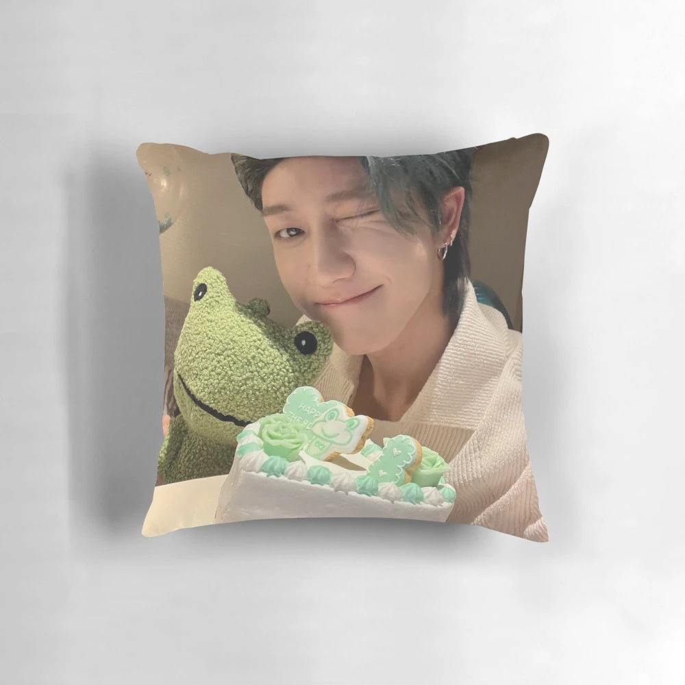Soft and cuddly plushie pillow featuring Seventeen member Minghao, also known as "The8