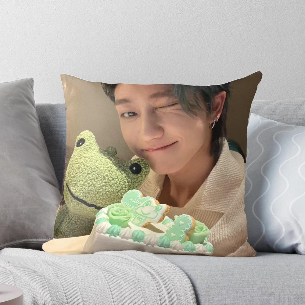 Soft and cuddly plushie pillow featuring Seventeen member Minghao, also known as "The8