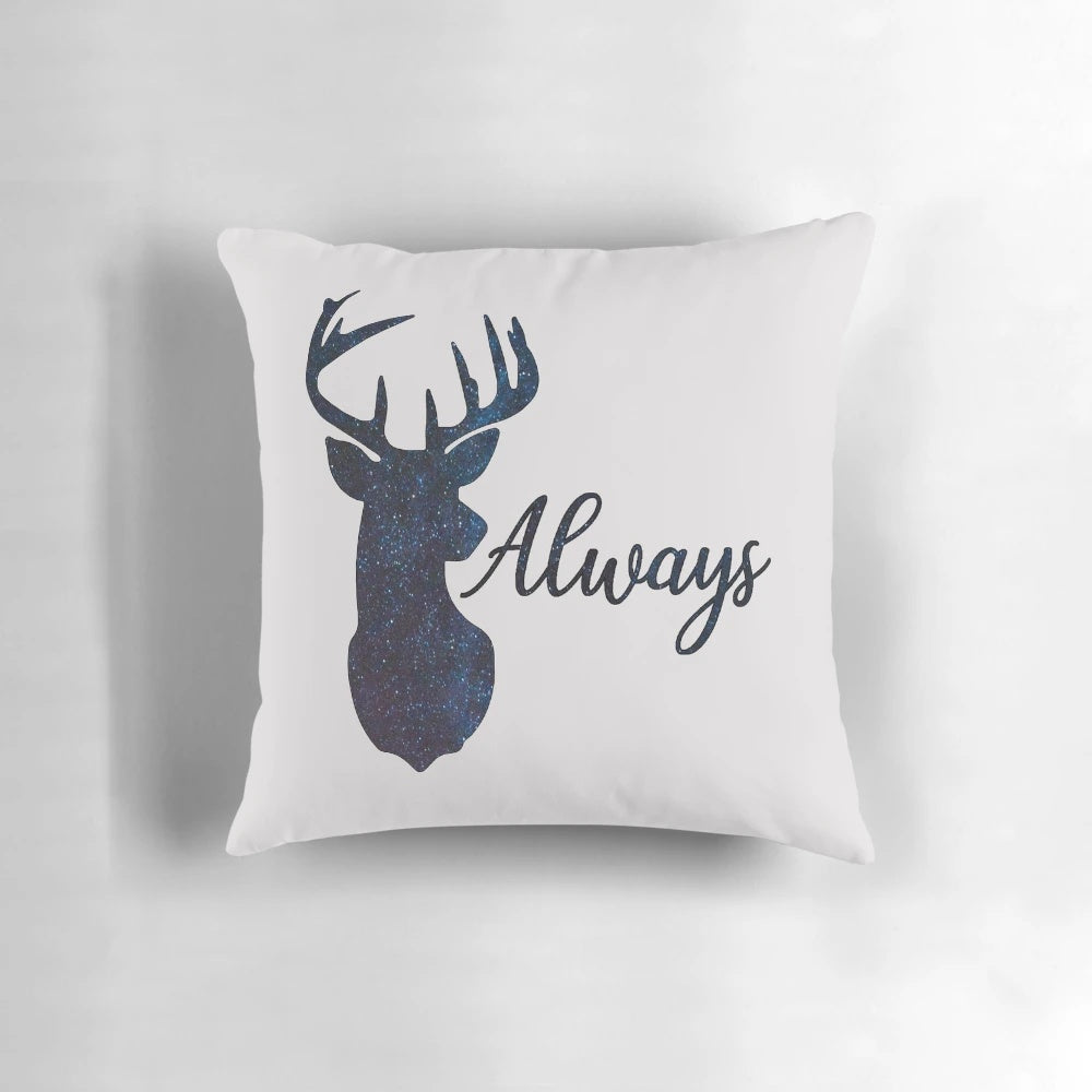 Throw pillow featuring the iconic "Always" quote from Severus Snape, portrayed by Alan Rickman in the Harry Potter films.