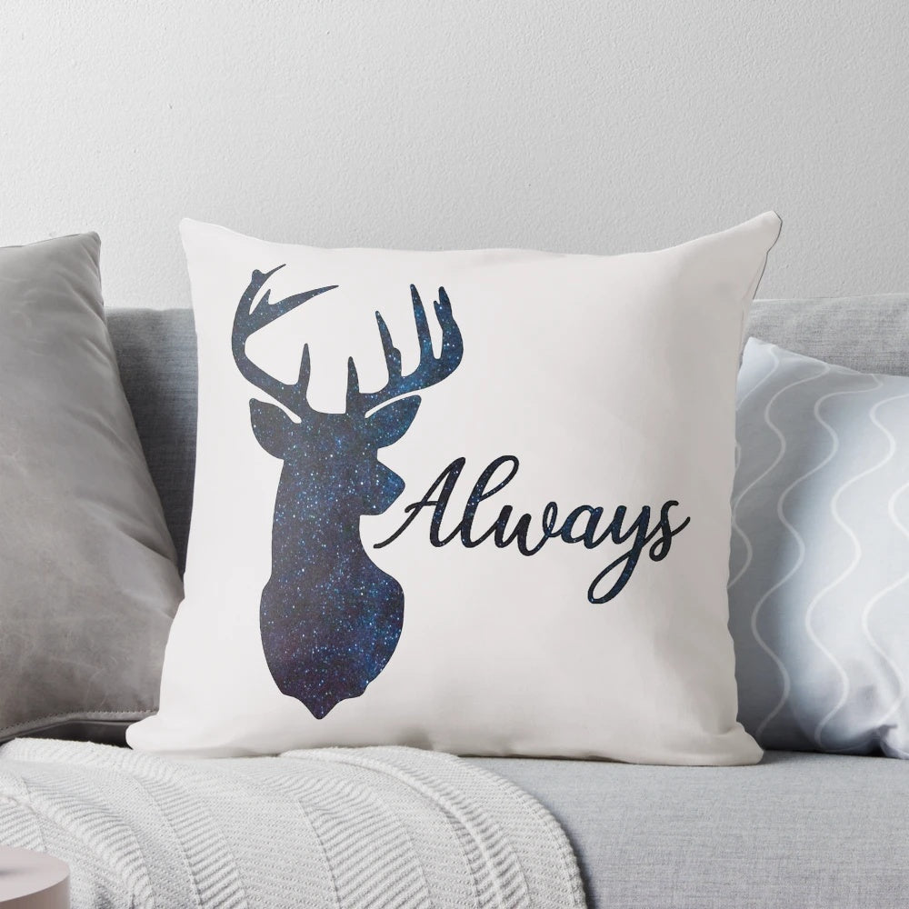 Throw pillow featuring the iconic "Always" quote from Severus Snape, portrayed by Alan Rickman in the Harry Potter films.