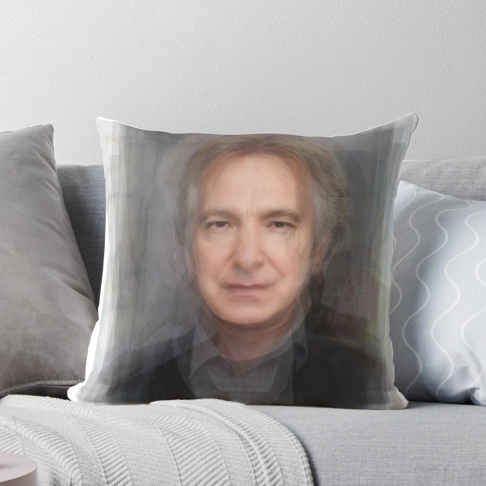 Severus Snape portrait overlay pillow, featuring Alan Rickman as the iconic Hogwarts professor