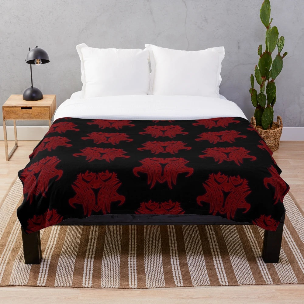 Emet Selch glyph design plush blanket for Final Fantasy 14 fans